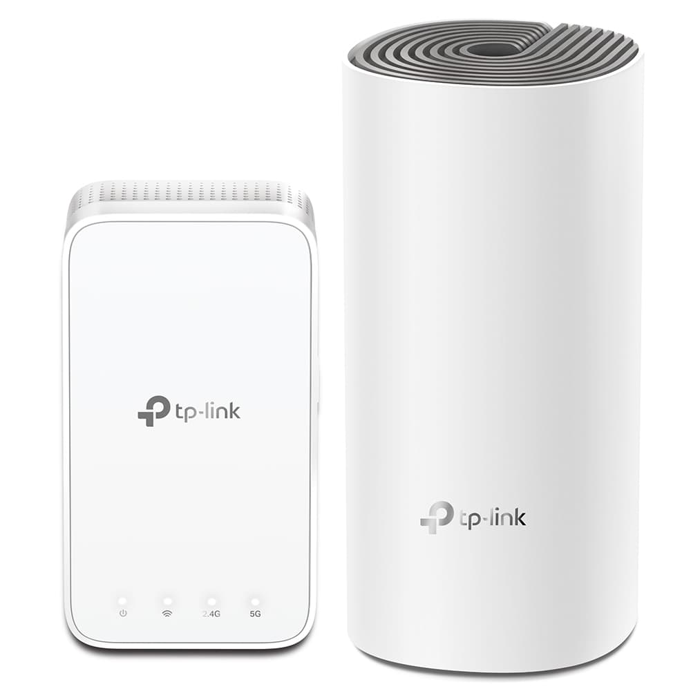 MESH TP-LINK, wireless, router AC1200, pt interior, 1200 Mbps, port LAN, WAN, 2.4 GHz | 5 GHz, antena interna x 2, standard 802.11ac, "Deco E3(2-pack)" — miniatură