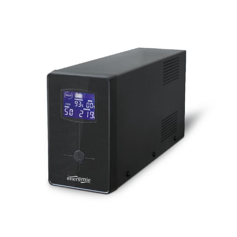 UPS GEMBIRD, Line Int., mini tower, 650VA/390W, AVR, IEC x 2/ Schuko x 1, 1 x baterie 12V/7Ah, display LCD, back-up 1 - 10 min., "EG-UPS-031"