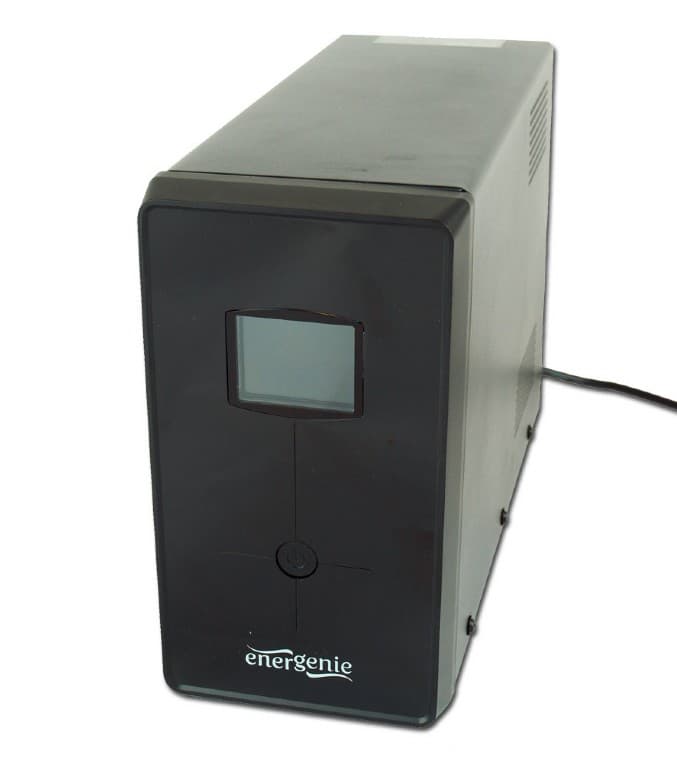 UPS GEMBIRD, Line Int. cu management, mini tower, 1500VA/900W, AVR, IEC x 3/ Schuko x 2, 2 x baterie 12V/8Ah, display LCD, back-up 1 - 10 min., "EG-UPS-034"