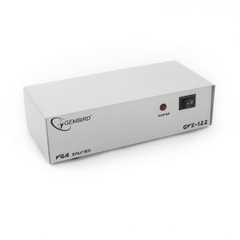 SPLITTER video GEMBIRD, split 2 monitoare la 1 PC, conector 1: VGA (M); conector 2: VGA (M) x 2, "GVS122"