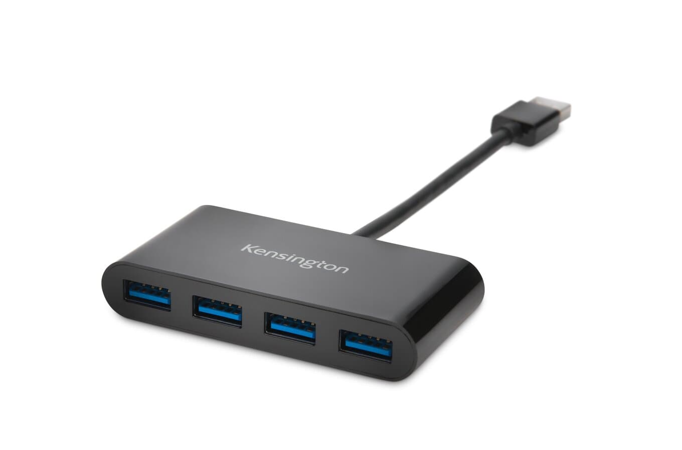 HUB extern KENSINGTON, porturi USB: USB 3.0 x 4, conectare prin USB 3.0, cablu 0.1 m, negru, "K39121EU" — miniatură