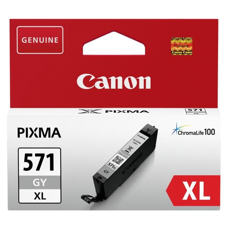 Cartus Cerneala Original Canon Grey, CLI-571XLGY, pentru Pixma MG5750|MG5751|MG6850|MG6851|MG7750|MG7751|MG7752|TS5050|TS5051|TS5053|TS5055|TS6050|TS8050|TS9050, "BS0335C001AA"