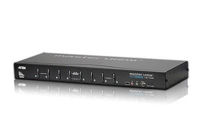 SWITCH KVM | hub USB ATEN control 8 PC la 1 KVM, conector tip DVI-I (M) x 8 | USB Type B (M) x 8 | 3.5 mm Jack (M) x 16, "CS1768-AT-G"