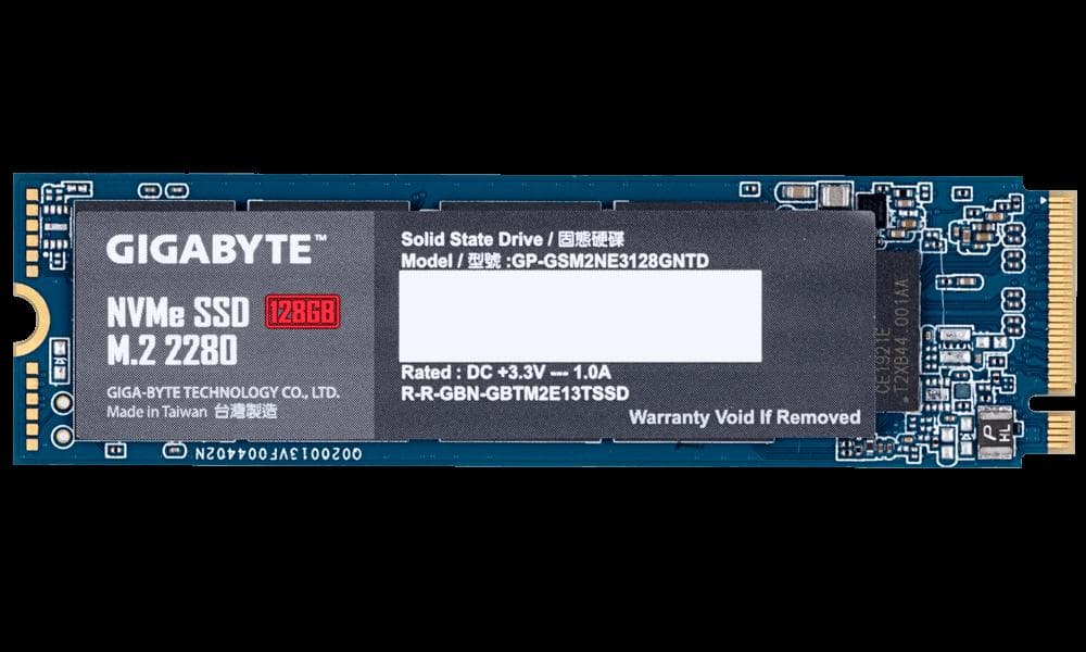 SSD GIGABYTE, 128 GB, M.2, PCIe Gen3.0 x4, 3D Nand, R/W: 1550/550 MB/s, "GP-GSM2NE3128GNTD" — miniatură
