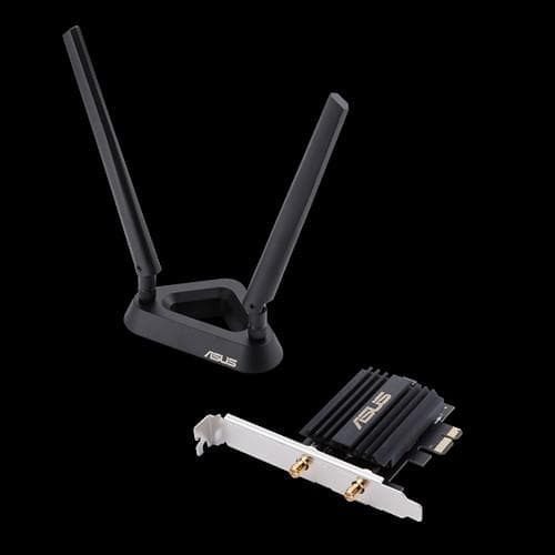 PLACA RETEA ASUS AX3000, intern wireless 2.4 GHz | 5 GHz, PCI-E, port, 3000 Mbps, antena externa x 2, "PCE-AX58BT"