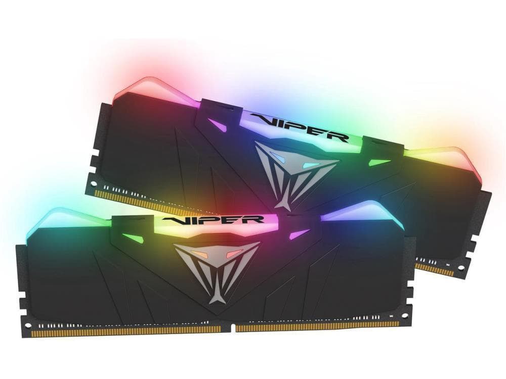 Memorie DDR Patriot DDR4 16 GB, frecventa 3200 MHz, 8 GB x 2 module, radiator, iluminare RGB, "PVR416G320C6K"