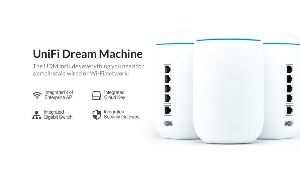 ROUTER Ubiquiti Dream Machine, wired, port LAN 10/100/1000 x 8, port WAN 10/100/1000 x 1, "UDM"