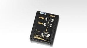 SWITCH video ATEN, switch 2 PC-uri la 1 Monitor, conector 1: VGA (T) x 2; conector 2: VGA (M), "VS201-AT-G"