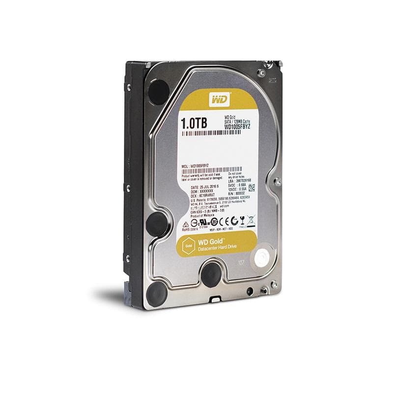 HDD WD - server 1 TB, Gold, 7.200 rpm, buffer 128 MB, pt. server, "WD1005FBYZ"