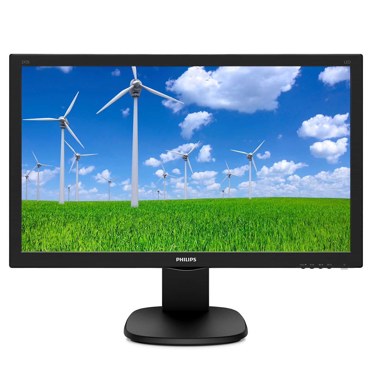 MONITOR PHILIPS 23.6", home, office, TFT, Full HD (1920 x 1080), Wide, 250 cd/mp, 1 ms, VGA, DVI, HDMI, "243S5LJMB/00"