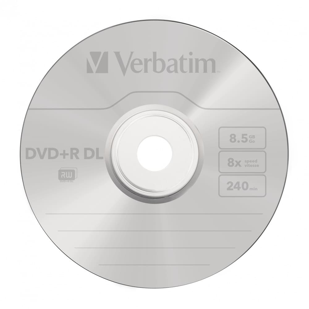 DVD+R VERBATIM  8.5GB, 240min, viteza 8x, 1 buc, Double Layer, Jewel Case, "Matt Silver" "43540"