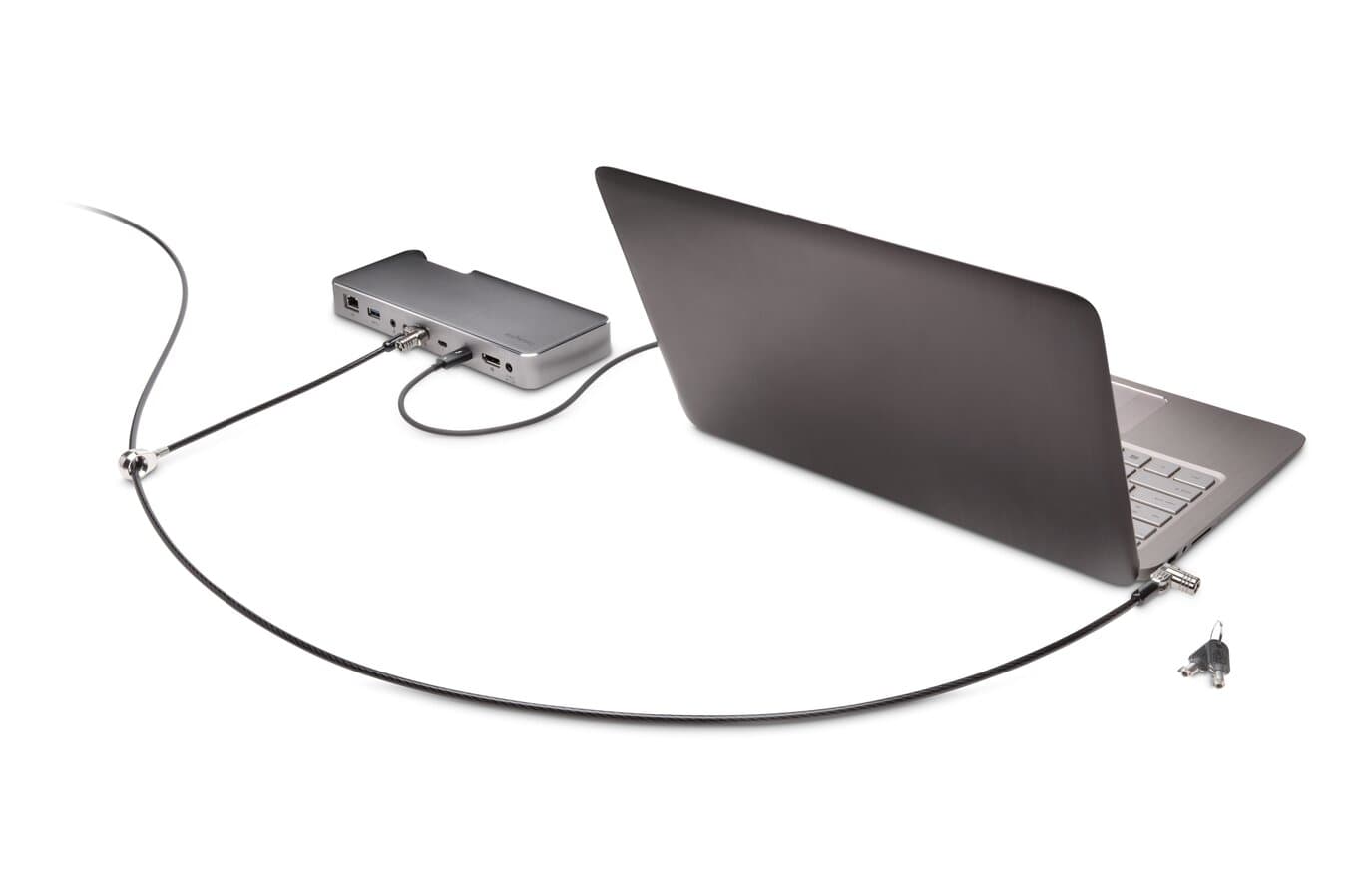 CABLU securitate KENSINGTON pt. notebook slot standard,cheie standard, conectare directa, 2.5m,cablu otel carbon, pivotare si rotire,blocare dubla, "MicroSaver 2.0" "K65048WW" — miniatură
