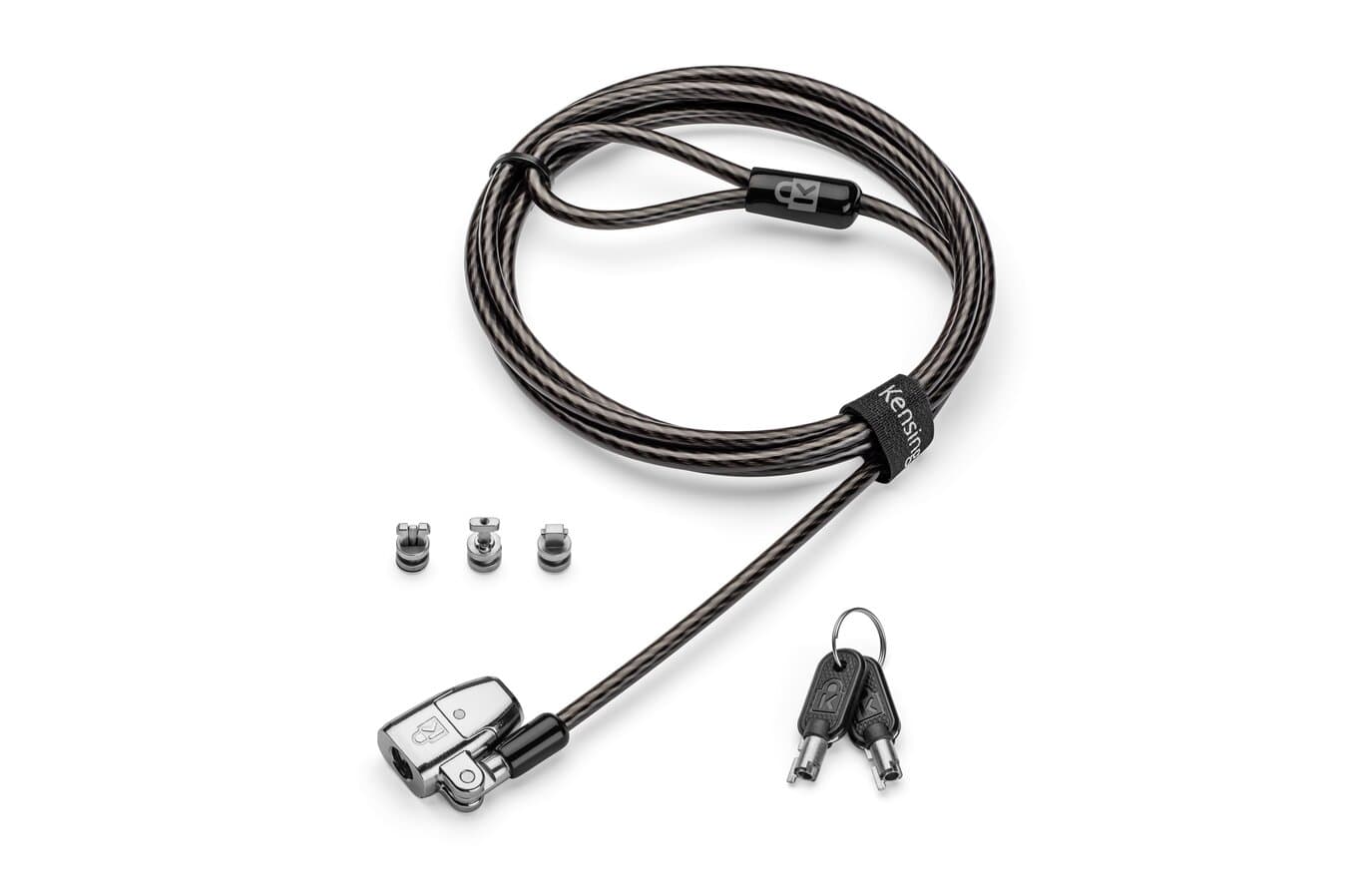 CABLU securitate KENSINGTON pt. notebook 3-in-1 slot standard/Nano/Wedge,cheie standard,one-click,1.8m,cab otel carbon,permite pivotare/rotire, "ClickSafe 2.0" "K68102EU"