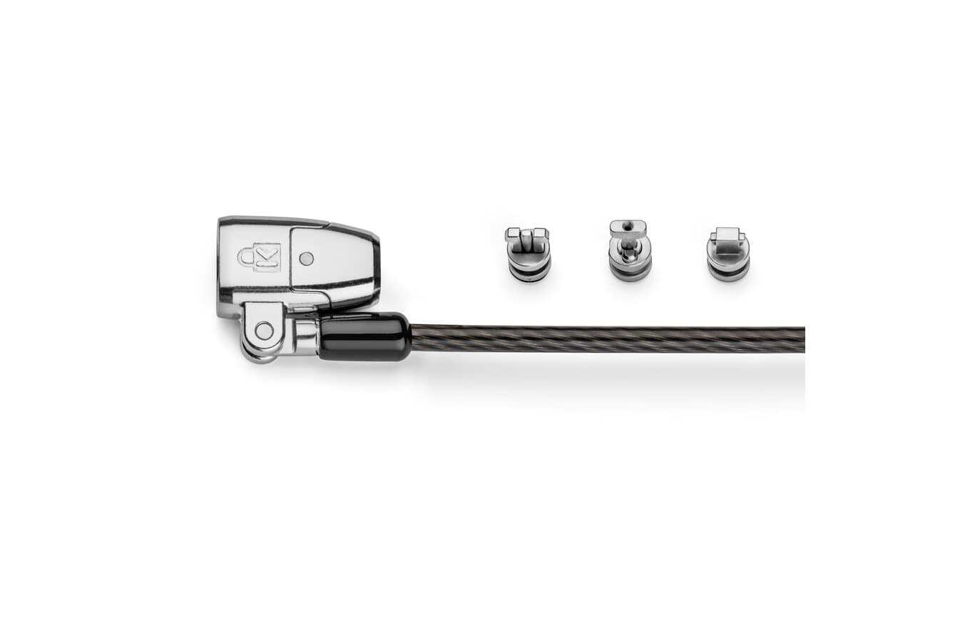 CABLU securitate KENSINGTON pt. notebook 3-in-1 slot standard/Nano/Wedge,cheie standard,one-click,1.8m,cab otel carbon,permite pivotare/rotire, "ClickSafe 2.0" "K68102EU" — miniatură