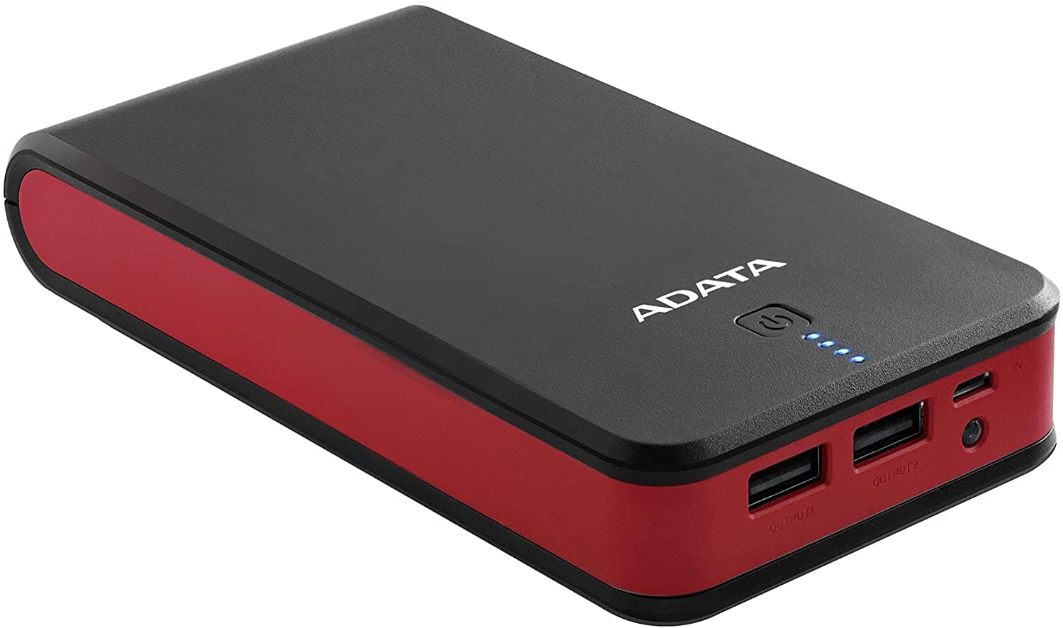 POWER BANK ADATA 20.100 mAh, USB 2.0 x 2, incarcare prin micro-USB, 5 V, 2.1 A, negru-rosu, "AP20100-5V-CBKRD" — miniatură