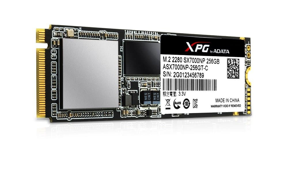 SSD ADATA, SX7000, 256 GB, M.2, PCIe Gen3.0 x4, 3D TLC Nand, R/W: 1370/820 MB/s, "ASX7000NP-256GT-C" — miniatură