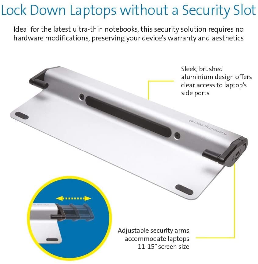 STATIE securitate KENSINGTON pt. notebook, reglare pt.11"-15.6", blocare neinvaziva, protectie la zgarieturi, acces liber la porturi, "MicroSaver 2.0" "K64451WW" — miniatură