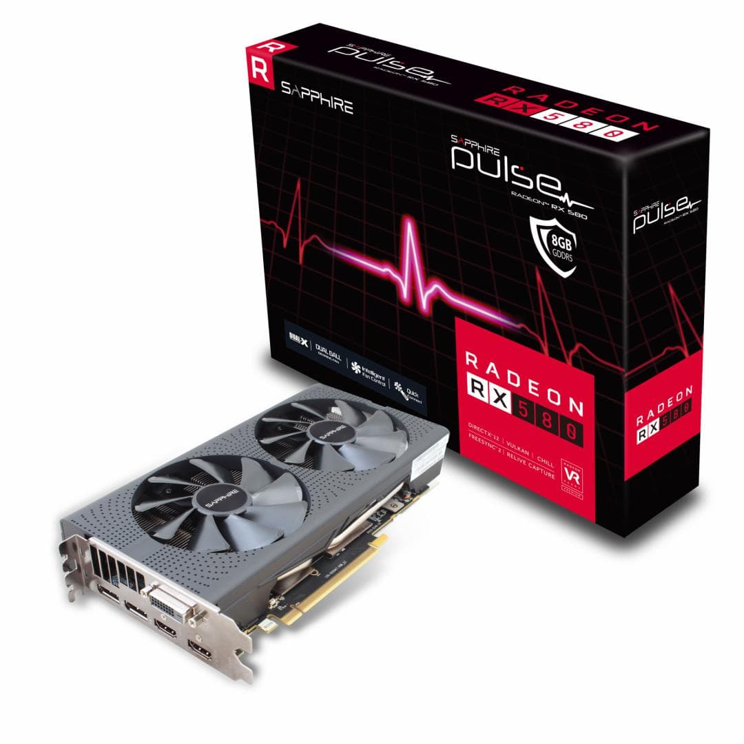 PLACA VIDEO SAPPHIRE AMD Radeon RX 580 PULSE OC LITE, 8 GB GDDR5 256 biti, PCI Express 3.0 x 16, HDMI x 2, Display Port x 2, sistem racire aer activ, "11265-67-20G"