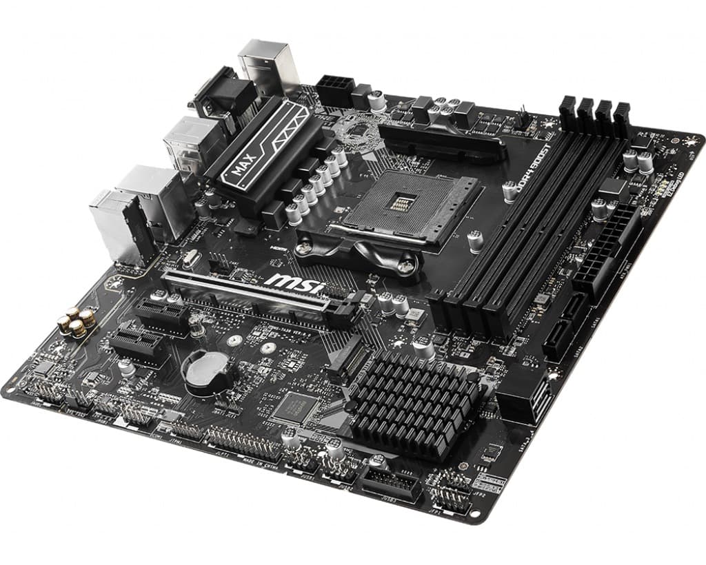 PLACA de BAZA MSI "B450M PRO-VDH MAX", skt AM4, mATX, AMD B450, 4 x DDR4, max. 64 GB, 4 x SATA, 1 x M.2, 7.1, "B450M PRO-VDH MAX" — miniatură