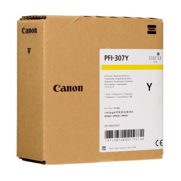 Cartus Cerneala Original Canon Yellow, PFI-307Y, pentru IPF 830|840|850, 330ml,NOPP, "CF9814B001AA"