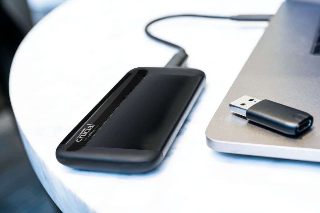 SSD extern Crucial X8, 1 TB, 2.5 inch, USB 3.1, R/W: 1050 MB/s, "CT1000X8SSD9" — miniatură
