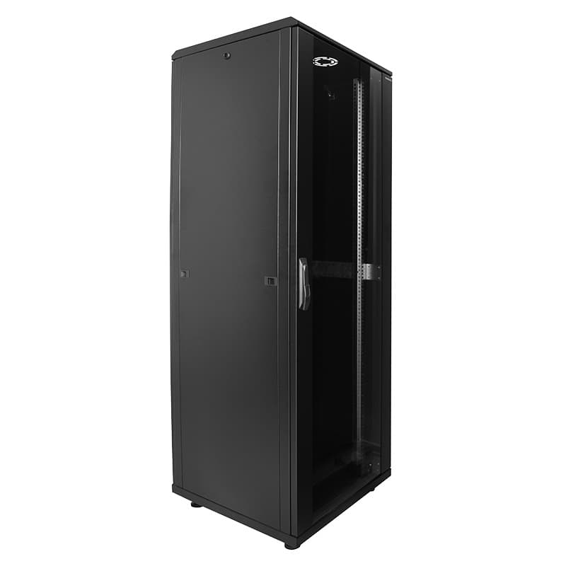 CABINET 19" LOGILINK 22U 800x1000 mm, Dulap, Asamblat, Black, usa sticla cu blocare, otel 1.5mm, sarcina maxima 1500Kg, "D22S81B" — miniatură