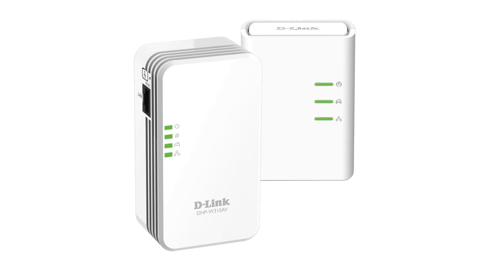 KIT ADAPTOR POWERLINE D-LINK AV500 wireless N mini, pana la 500Mbps, 1 port Gigabit, 2 buc. "DHP-W311AV"