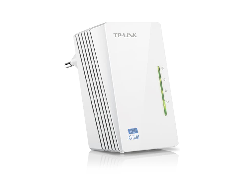 AMPLIFICATOR Powerline 300Mbps AV500, 500Mbps Powerline Datarate, 2 10/100Mbps Fast Ethernet, HomePlug AV, TP-LINK "TL-WPA4220" — miniatură