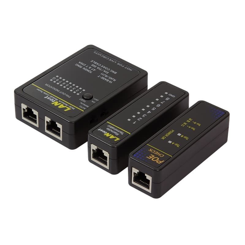 TESTER CABLU RETEA LOGILINK, pt. cablu UTP, FTP, coaxial, conector RJ45, RJ11, RJ12, BNC, with PoE finder, "WZ0015P"