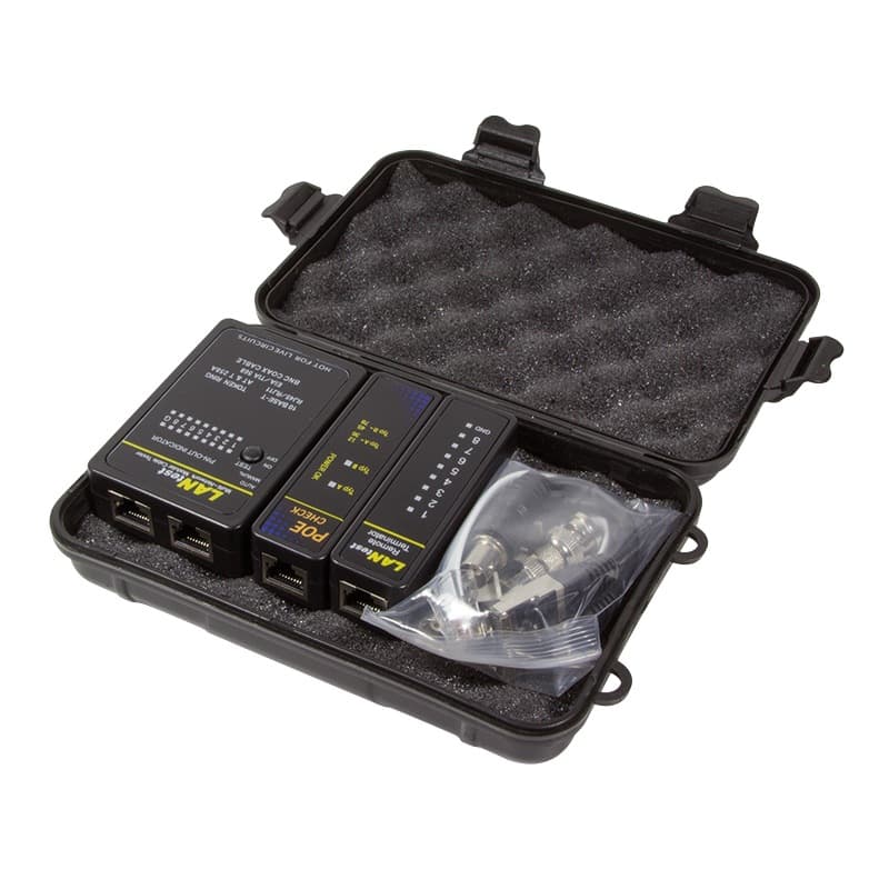 TESTER CABLU RETEA LOGILINK, pt. cablu UTP, FTP, coaxial, conector RJ45, RJ11, RJ12, BNC, with PoE finder, "WZ0015P" — miniatură