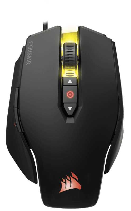 MOUSE CORSAIR, "M65 PRO RGB", gaming, cu fir, USB, optic, 12000 dpi, butoane/scroll 8/1, iluminare, butoane programabile, negru, "CH-9300011-EU" — miniatură