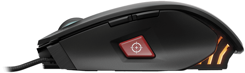 MOUSE CORSAIR, "M65 PRO RGB", gaming, cu fir, USB, optic, 12000 dpi, butoane/scroll 8/1, iluminare, butoane programabile, negru, "CH-9300011-EU" — miniatură