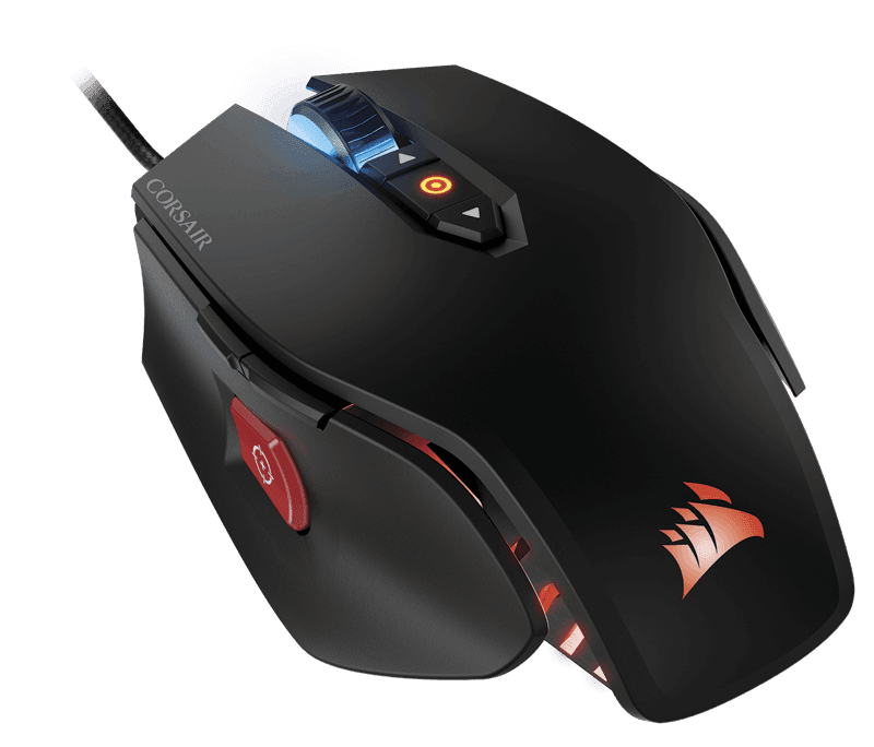 MOUSE CORSAIR, "M65 PRO RGB", gaming, cu fir, USB, optic, 12000 dpi, butoane/scroll 8/1, iluminare, butoane programabile, negru, "CH-9300011-EU"