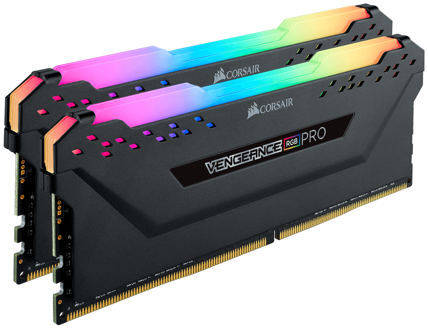 Memorie DDR Corsair DDR4 64 GB, frecventa 3600 MHz, 32 GB x 2 module, radiator, iluminare RGB, "CMW64GX4M2D3600C18" — miniatură