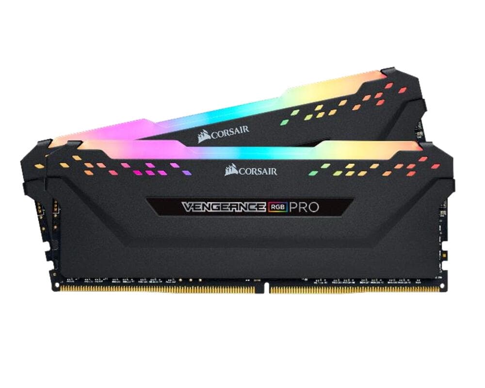 Memorie DDR Corsair DDR4 64 GB, frecventa 3200 MHz, 32 GB x 2 module, radiator, iluminare RGB, "CMW64GX4M2E3200C16"