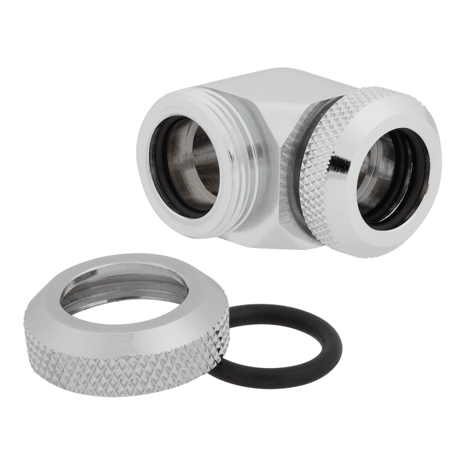 FITTING tub CORSAIR, filet G1/4", fitting straight, pt hard tube, OD 12 mm, chrome, "CX-9052021-WW" — miniatură