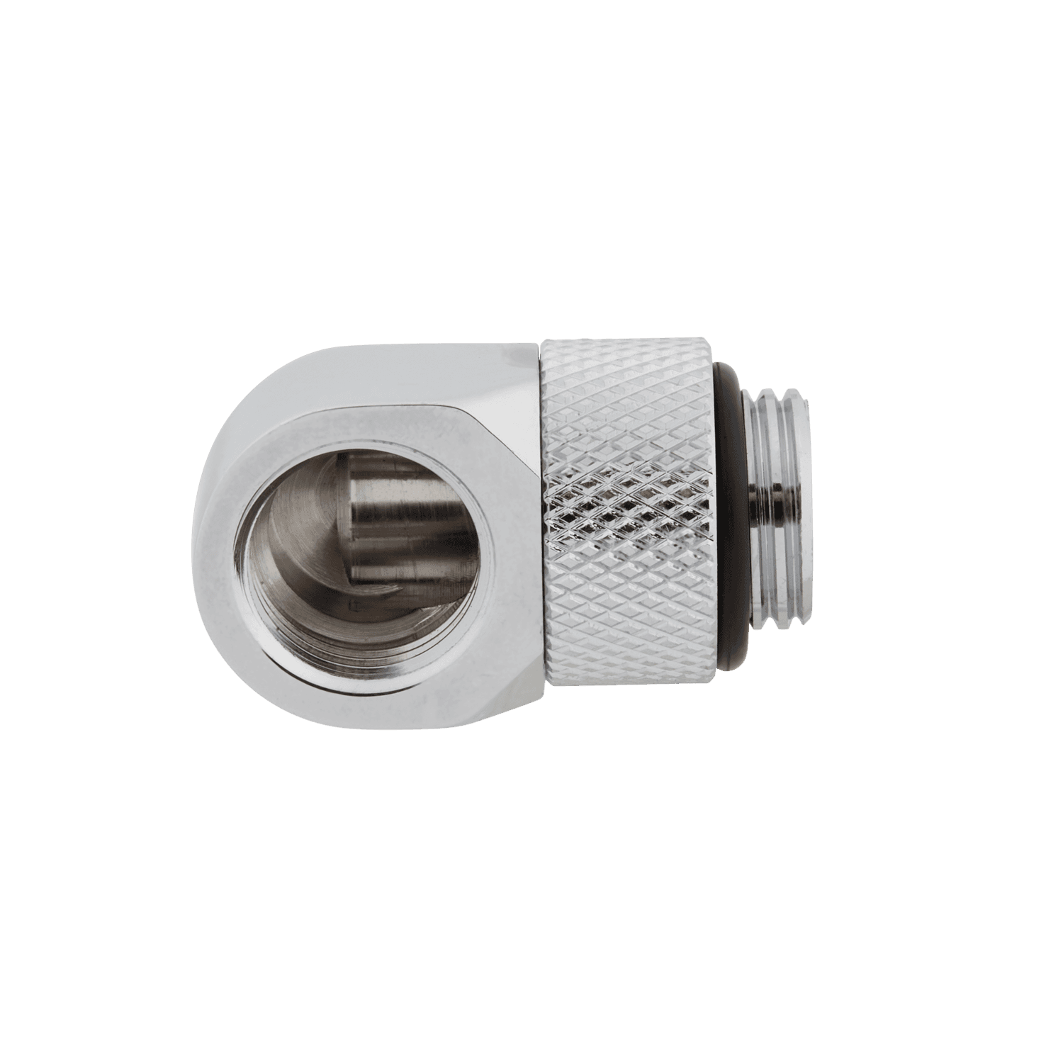 FITTING adaptor CORSAIR, filet G1/4", fitting angled rotary 90°, chrome, "CX-9055008-WW" — miniatură
