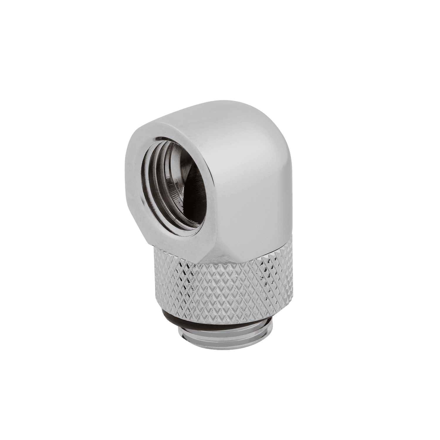 FITTING adaptor CORSAIR, filet G1/4", fitting angled rotary 90°, chrome, "CX-9055008-WW" — miniatură