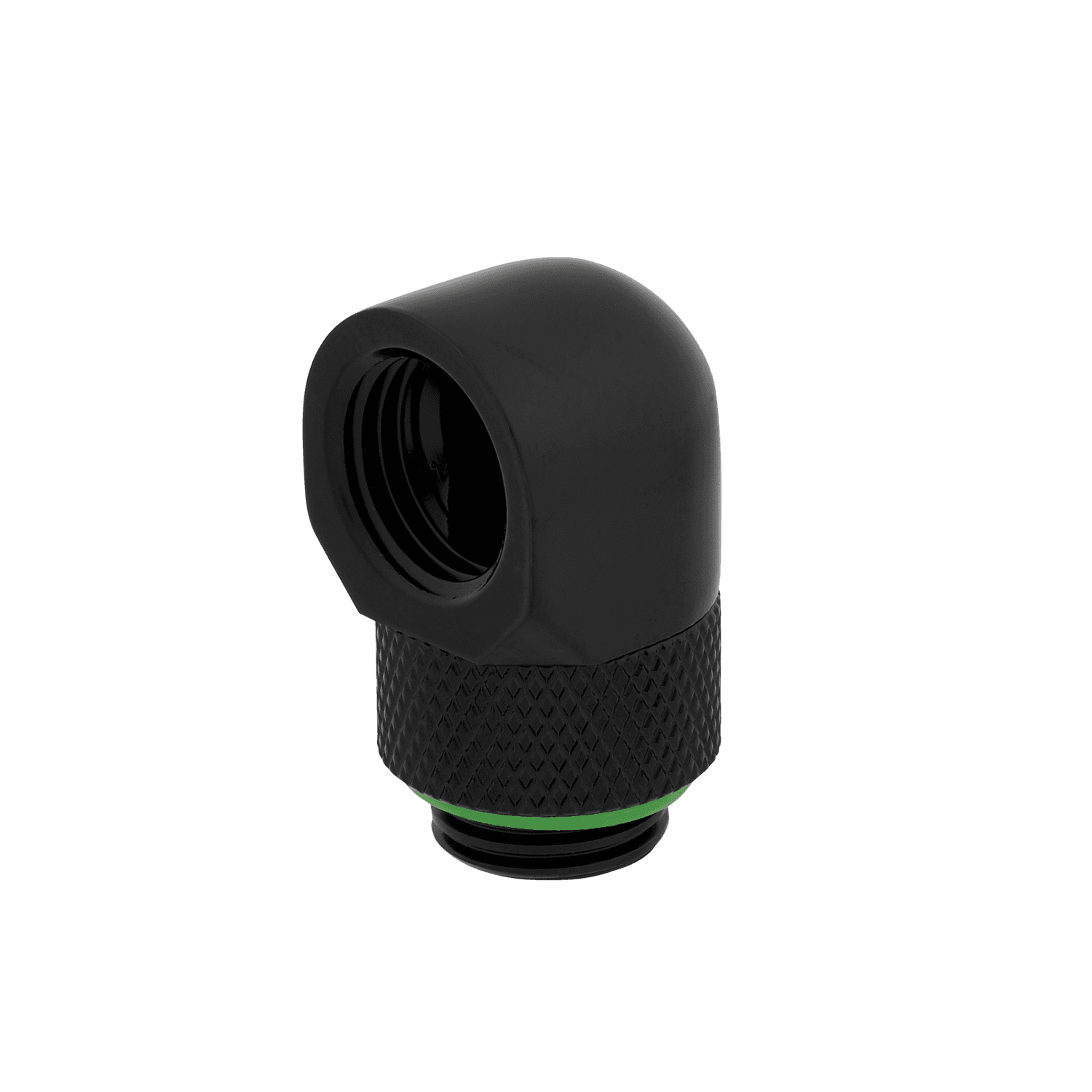 FITTING adaptor CORSAIR, filet G1/4", fitting angled rotary 90°, black, "CX-9055009-WW" — miniatură