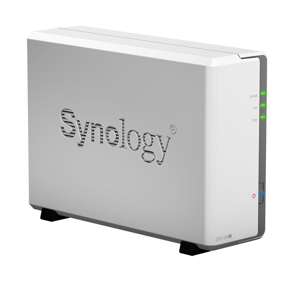 NAS SYNOLOGY, tower, HDD x 1, capacitate maxima 16 TB, memorie RAM 512 MB, RJ-45 (Gigabit), porturi USB 2.0 x 2, "DS120j" — miniatură