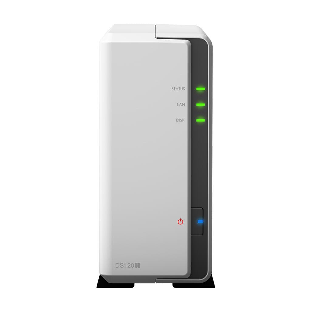 NAS SYNOLOGY, tower, HDD x 1, capacitate maxima 16 TB, memorie RAM 512 MB, RJ-45 (Gigabit), porturi USB 2.0 x 2, "DS120j" — miniatură
