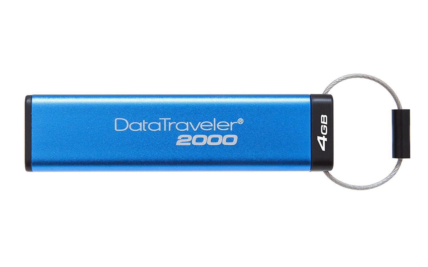 MEMORIE USB 3.1 KINGSTON 4 GB, cu capac | cu cifru, carcasa plastic, albastru, "DT2000/4GB" — miniatură