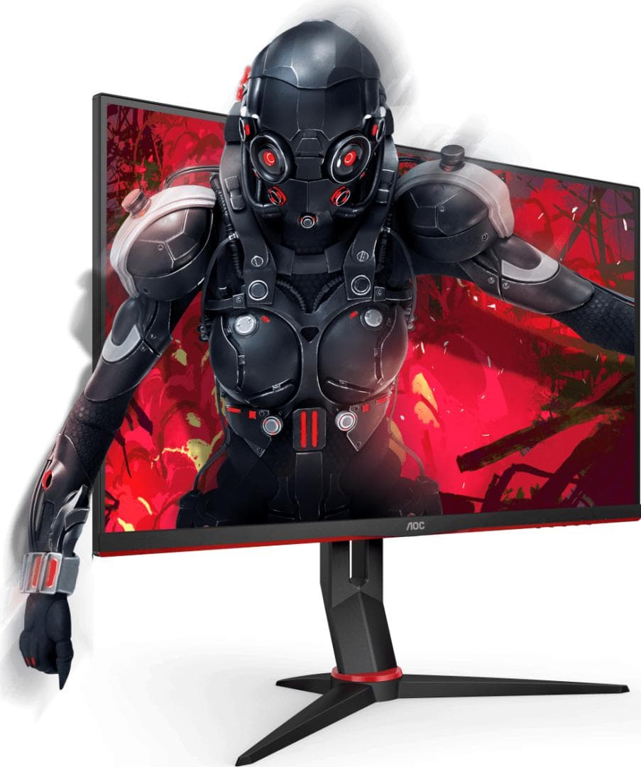 MONITOR AOC 23.8" gaming, IPS, Full HD (1920 x 1080), Wide, 250 cd/mp, 1 ms, HDMI x 2, DVI, DisplayPort, "24G2U/BK" — miniatură