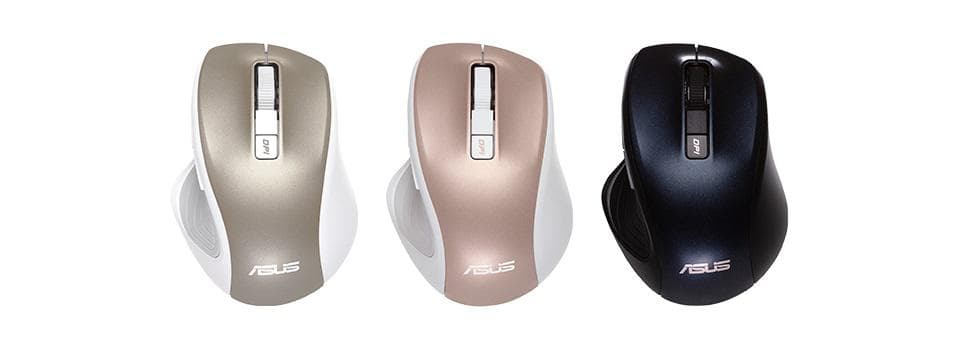 MOUSE Asus, "MW202", PC sau NB, wireless, 2.4GHz, optic, 4000 dpi, butoane/scroll 6/1, alb / albastru, "90XB066N-BMU000" — miniatură