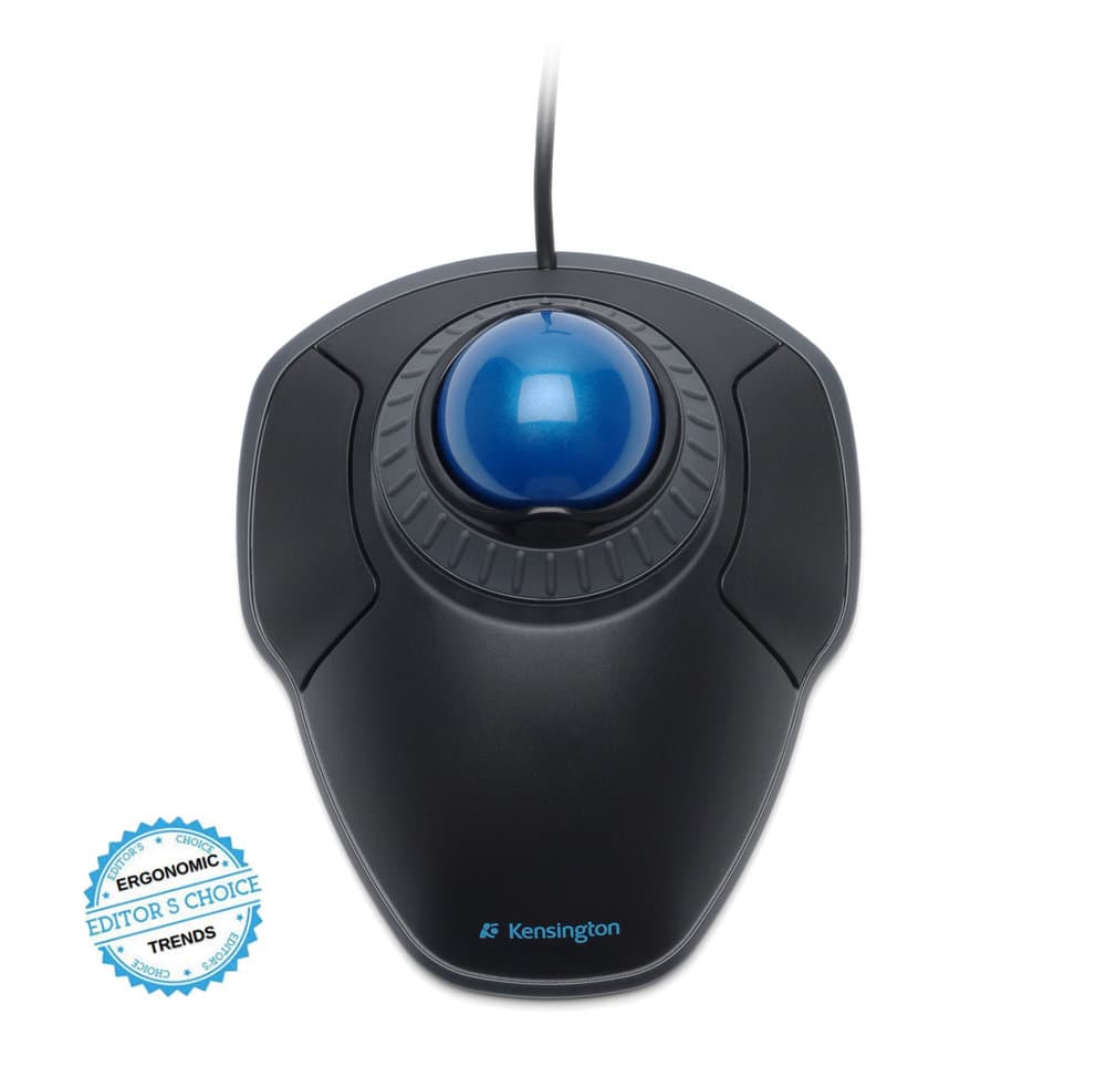 MOUSE Kensington - trackball, "Orbit", trackball, cu fir, USB, optic, nespecificat, butoane/scroll 2/1, trackball, negru, "K72337EU" — miniatură