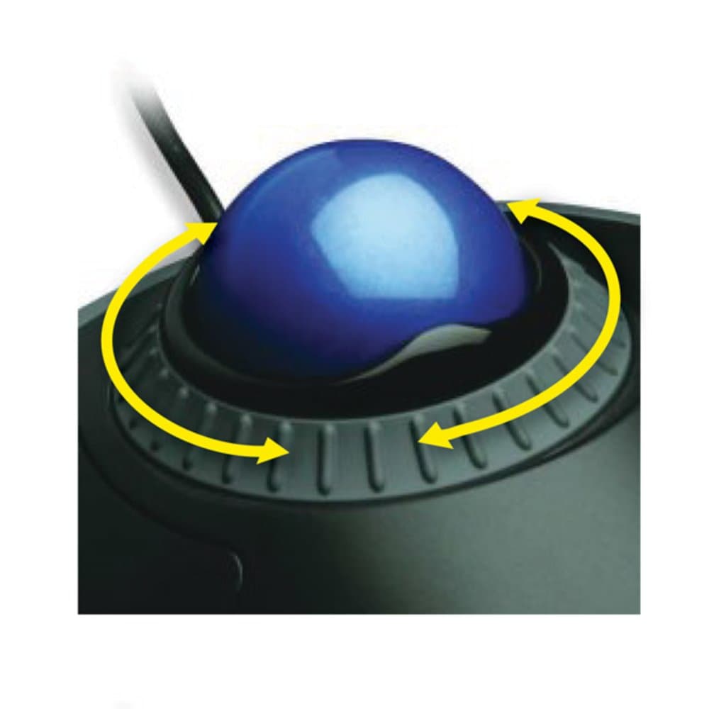 MOUSE Kensington - trackball, "Orbit", trackball, cu fir, USB, optic, nespecificat, butoane/scroll 2/1, trackball, negru, "K72337EU" — miniatură
