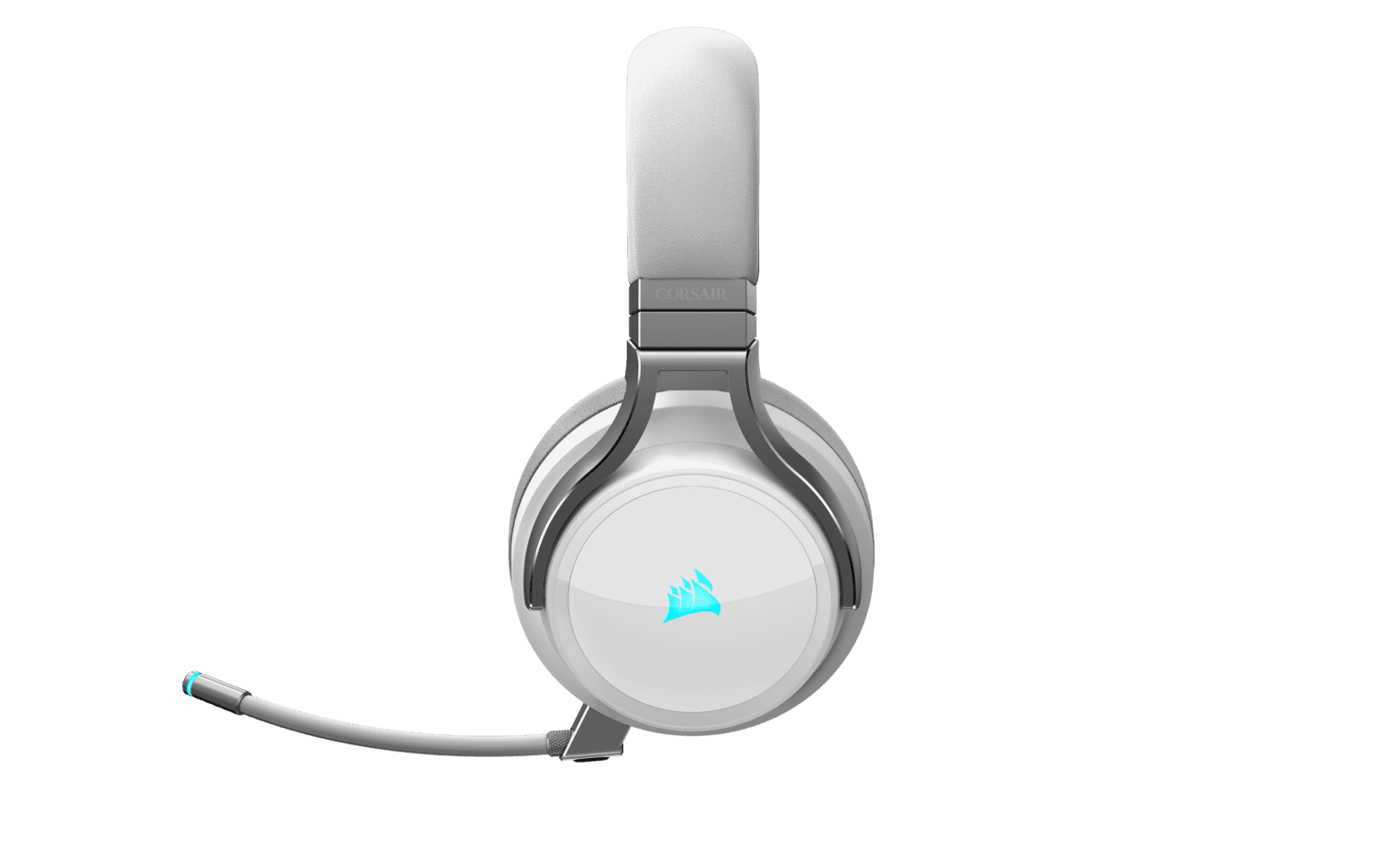 CASTI Corsair, "Virtuoso", wireless,cu fir,gaming,utilizare multimedia,smartphone, mic pe brat,detasabil,conectare prin 2.4 GHz (WiFi),Jack 3.5 mm,USB 2.0,alb "CA-9011186-EU" — miniatură
