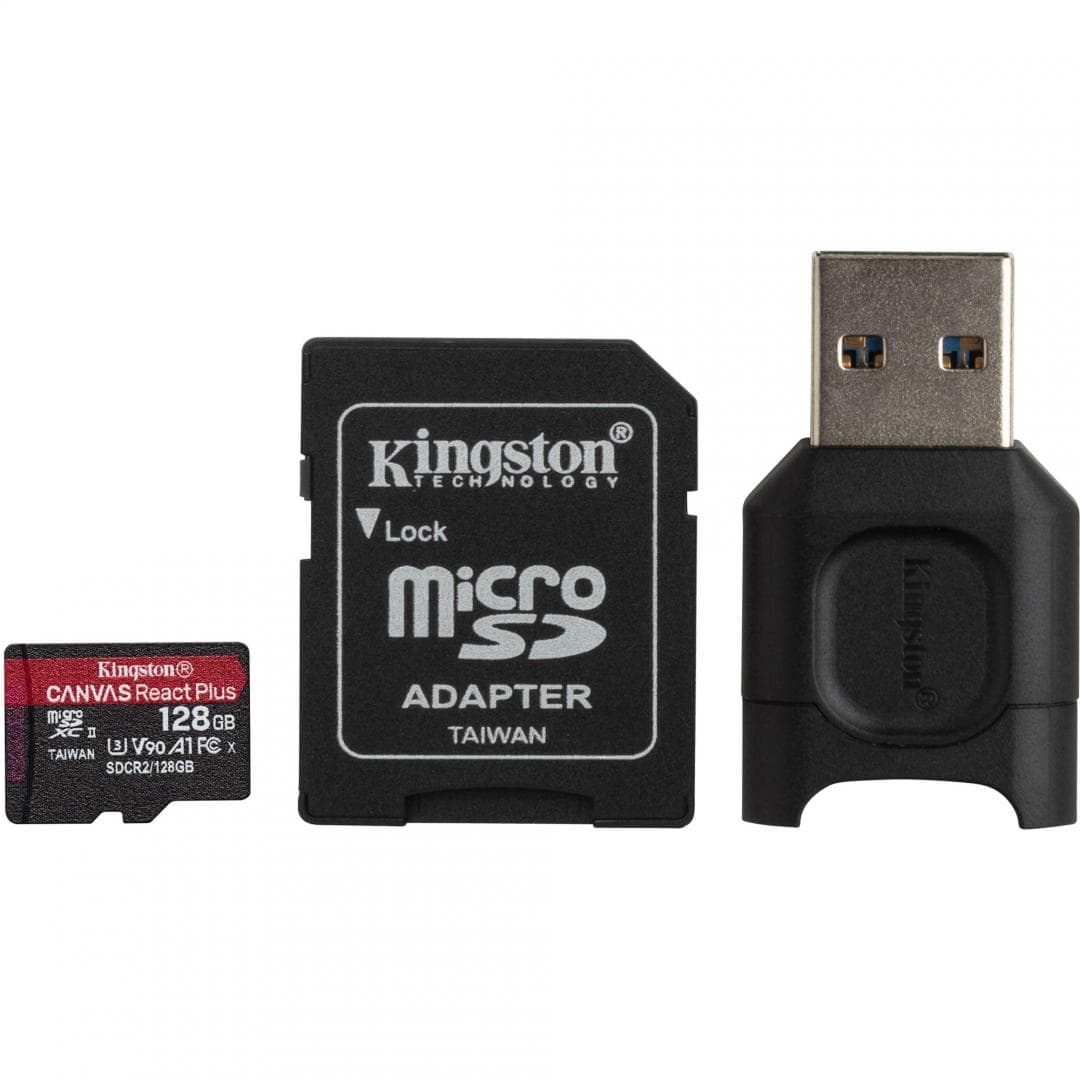 CARD READER KINGSTON, 128 GB, MicroSDXC, clasa 10, standard UHS-II U3, "MLPMR2/128GB"