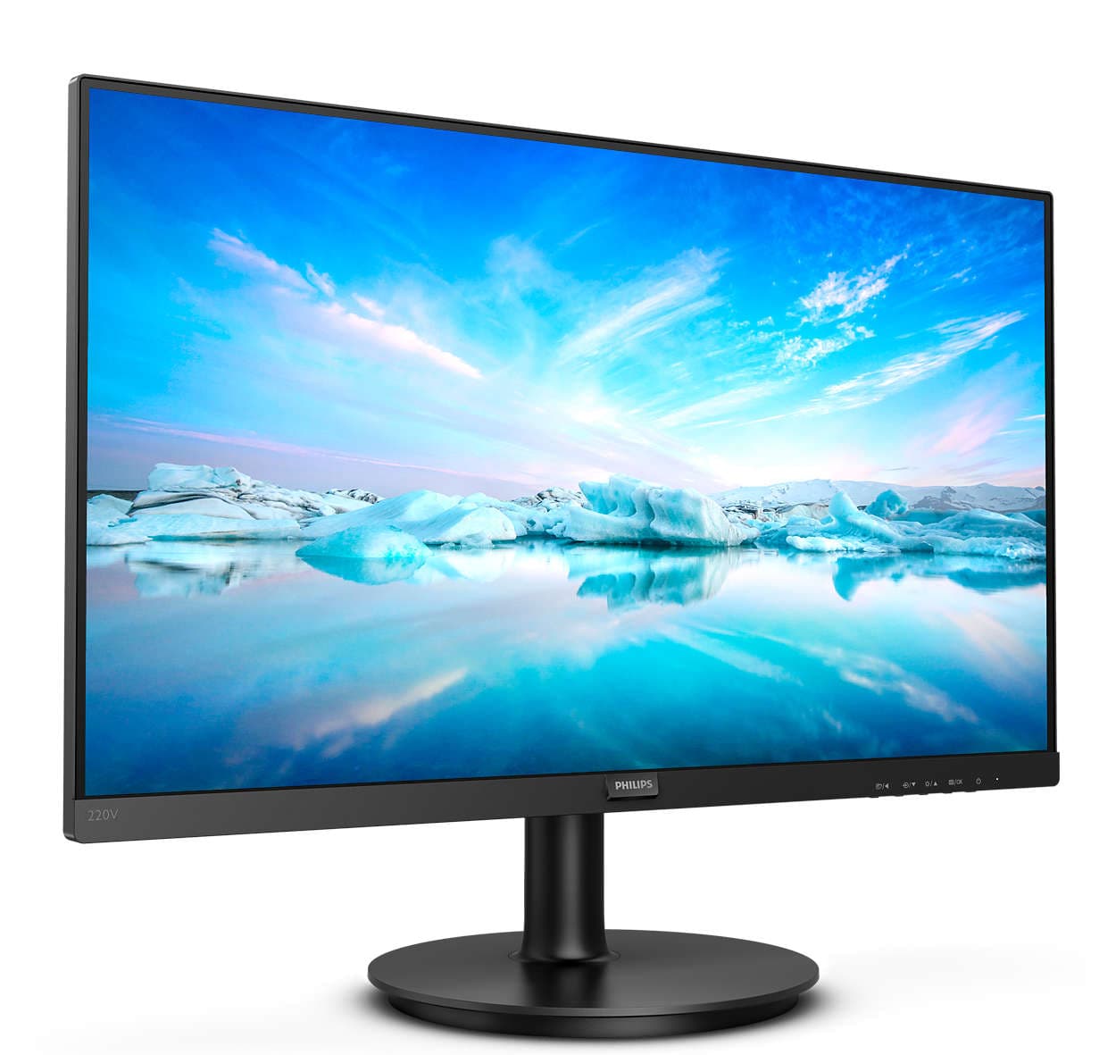MONITOR PHILIPS 21.5", home, office, VA, Full HD (1920 x 1080), Wide, 200 cd/mp, 4 ms, DVI, VGA, "220V8/00" — miniatură