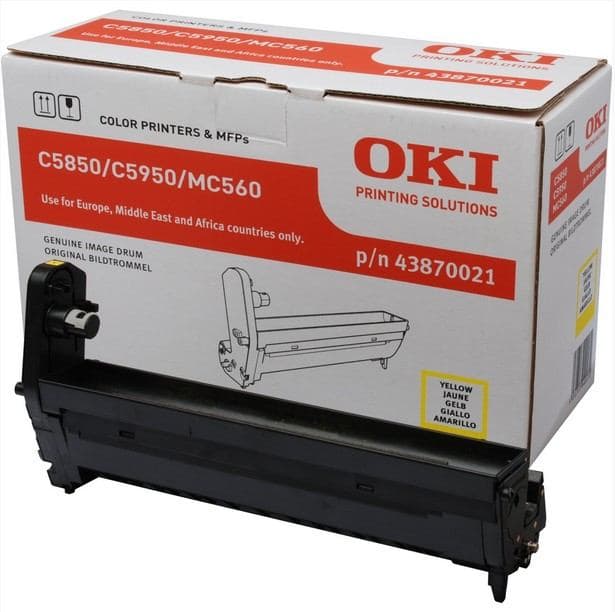 Drum Unit Original OKI Yellow, 43870021, pentru C5850|C5950|MC560, 20K "43870021"